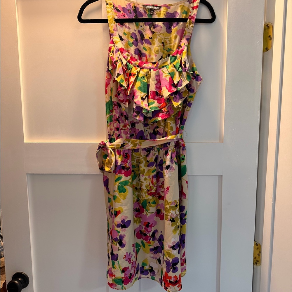 Express Multicolor Floral Spring Dress